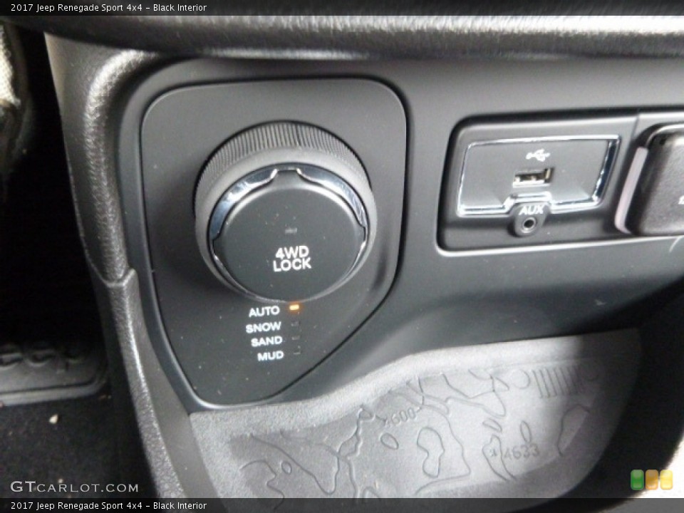 Black Interior Controls for the 2017 Jeep Renegade Sport 4x4 #118143117