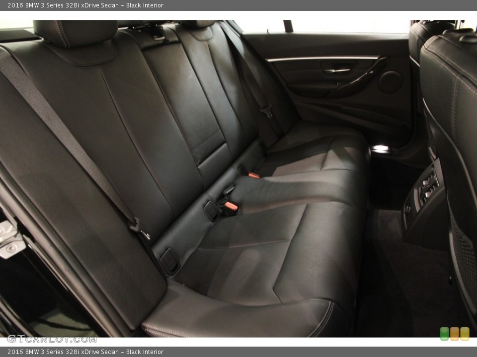 Black Interior Rear Seat for the 2016 BMW 3 Series 328i xDrive Sedan #118153416