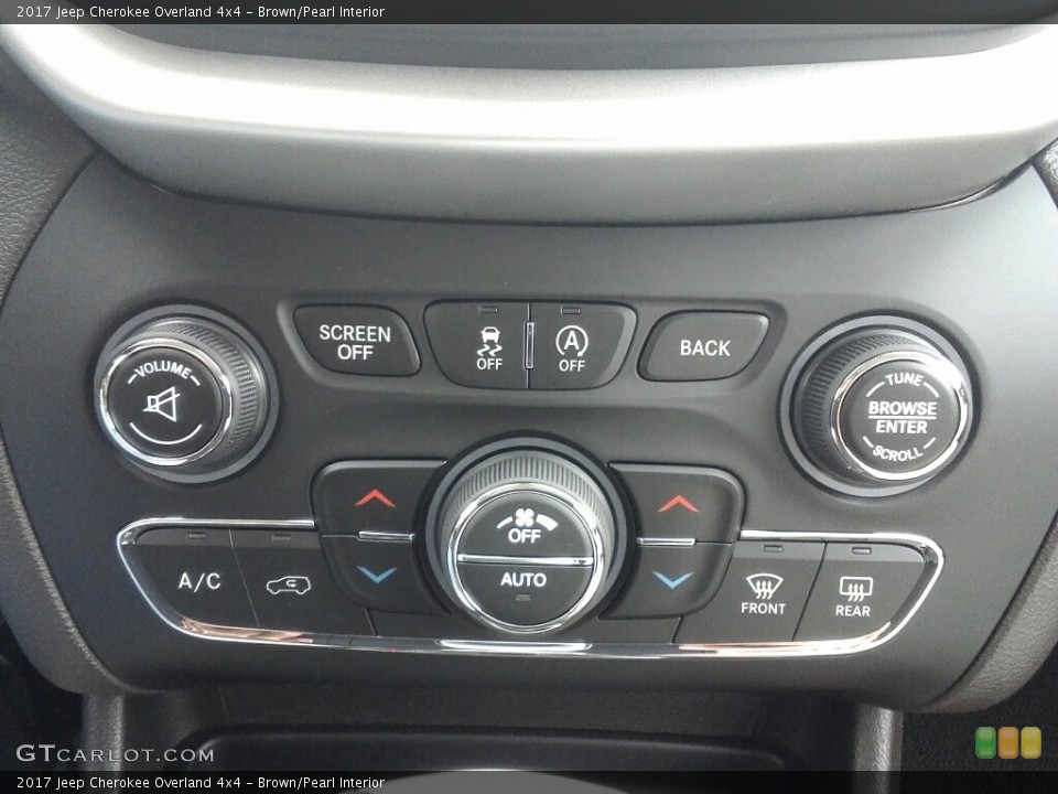 Brown/Pearl Interior Controls for the 2017 Jeep Cherokee Overland 4x4 #118156296