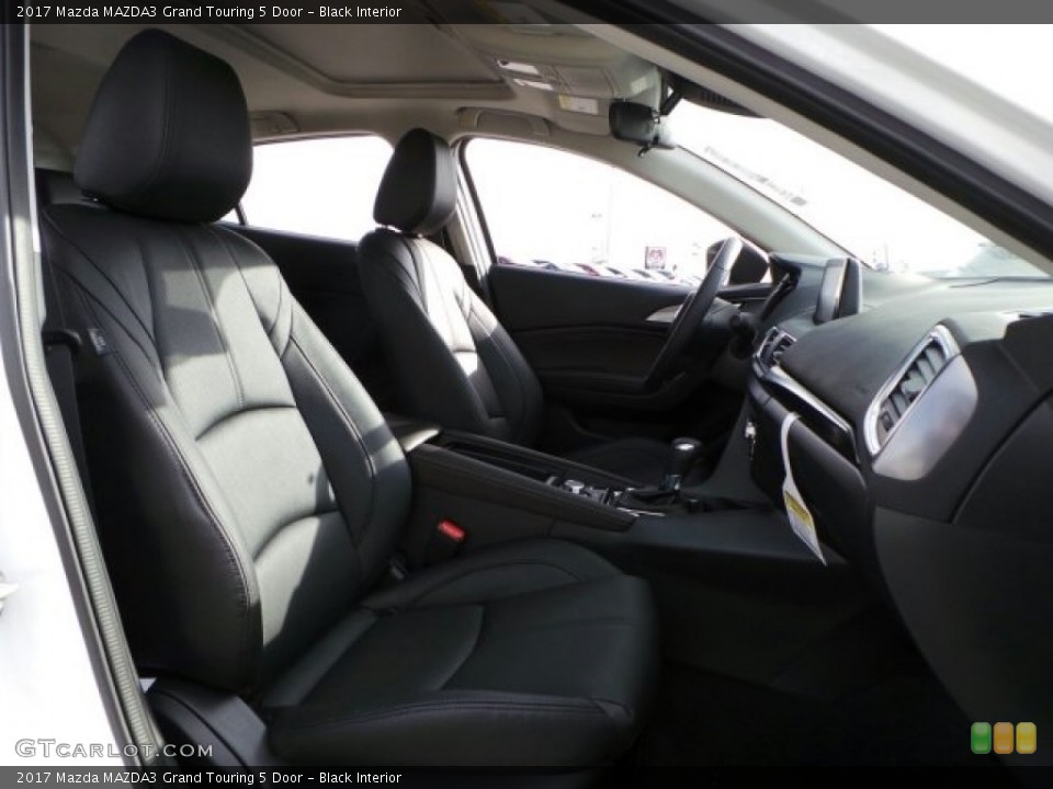 Black Interior Front Seat for the 2017 Mazda MAZDA3 Grand Touring 5 Door #118158054