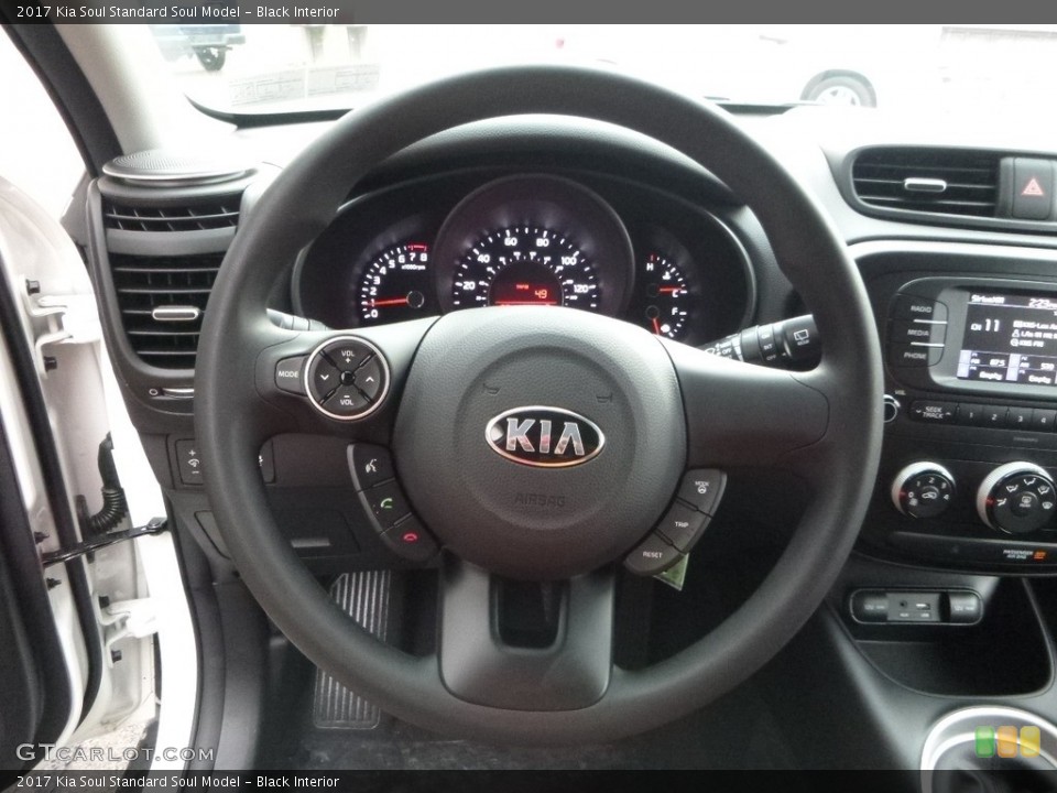 Black Interior Steering Wheel for the 2017 Kia Soul  #118158447