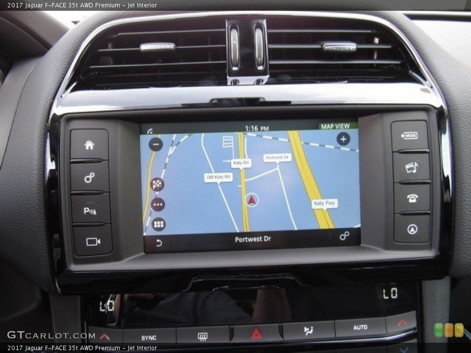 Jet Interior Navigation for the 2017 Jaguar F-PACE 35t AWD Premium #118162344