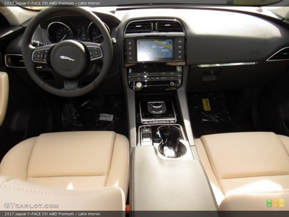 Latte Interior Dashboard for the 2017 Jaguar F-PACE 35t AWD Premium #118163361
