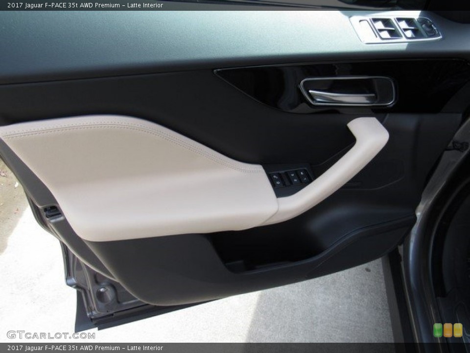 Latte Interior Door Panel for the 2017 Jaguar F-PACE 35t AWD Premium #118163670