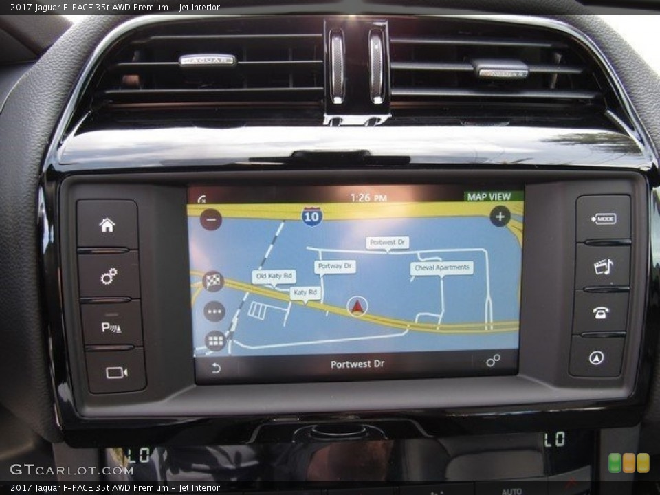 Jet Interior Navigation for the 2017 Jaguar F-PACE 35t AWD Premium #118164605