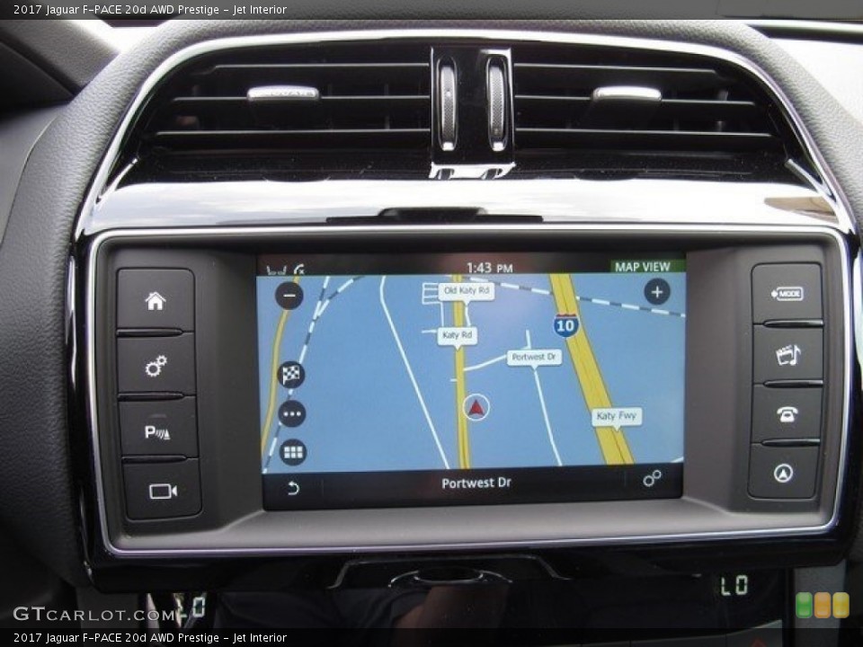 Jet Interior Navigation for the 2017 Jaguar F-PACE 20d AWD Prestige #118165074