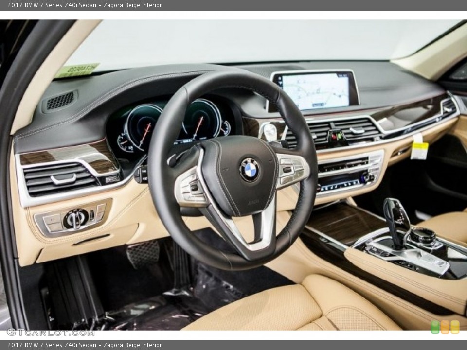 Zagora Beige Interior Dashboard for the 2017 BMW 7 Series 740i Sedan #118165581