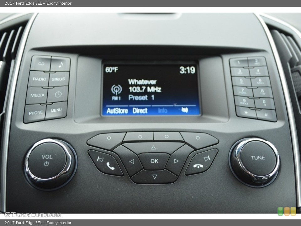 Ebony Interior Controls for the 2017 Ford Edge SEL #118169715