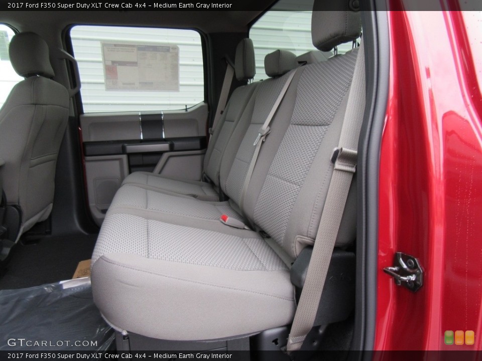 Medium Earth Gray Interior Rear Seat for the 2017 Ford F350 Super Duty XLT Crew Cab 4x4 #118172847