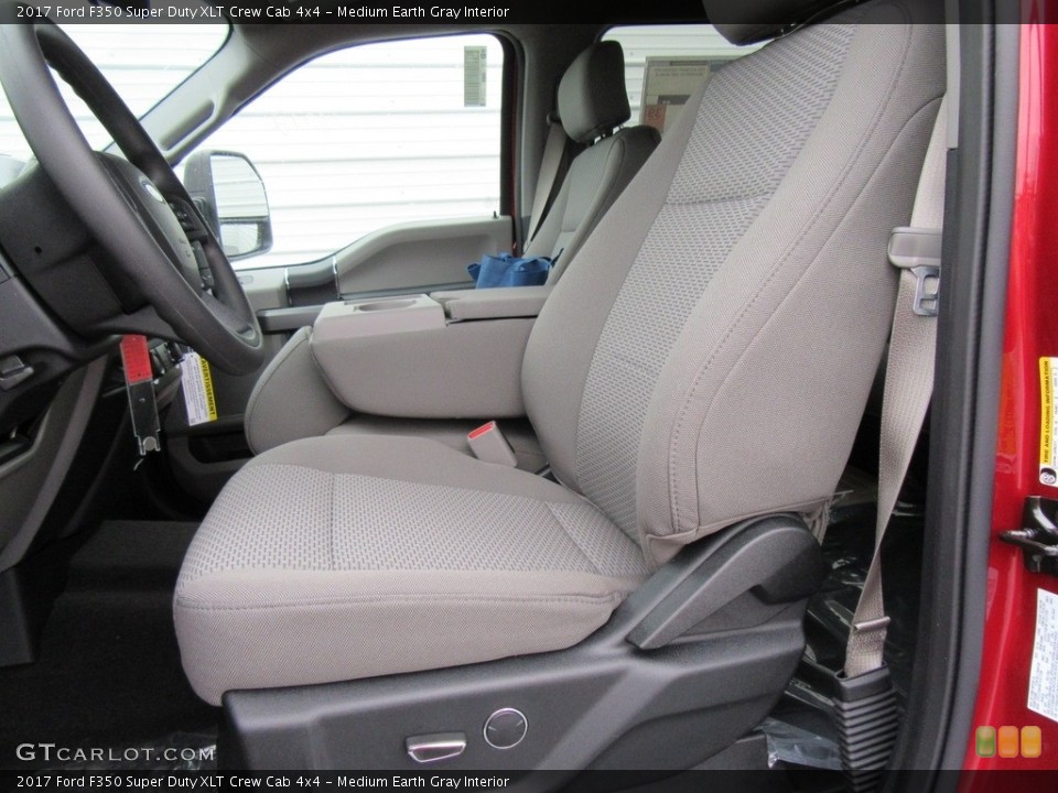 Medium Earth Gray Interior Front Seat for the 2017 Ford F350 Super Duty XLT Crew Cab 4x4 #118172934