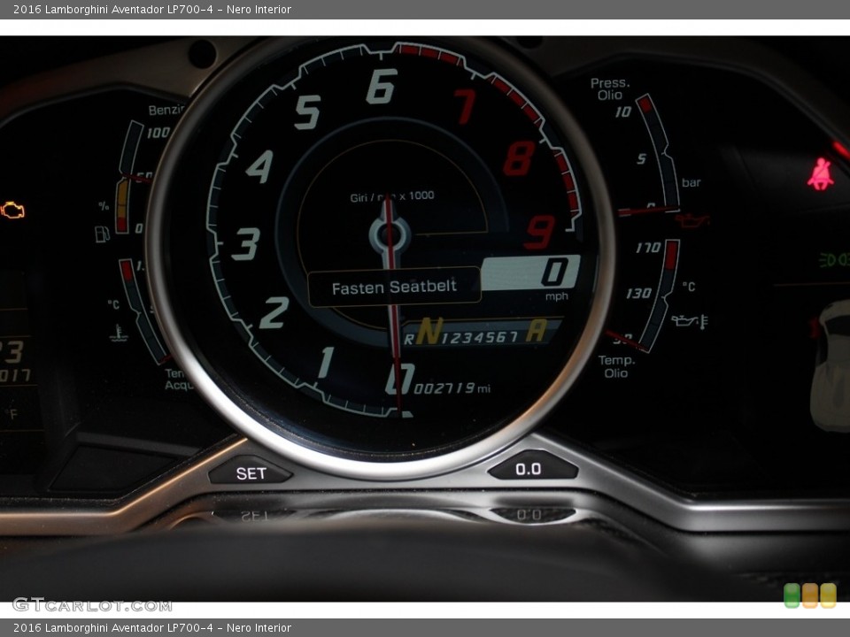 Nero Interior Gauges for the 2016 Lamborghini Aventador LP700-4 #118183184