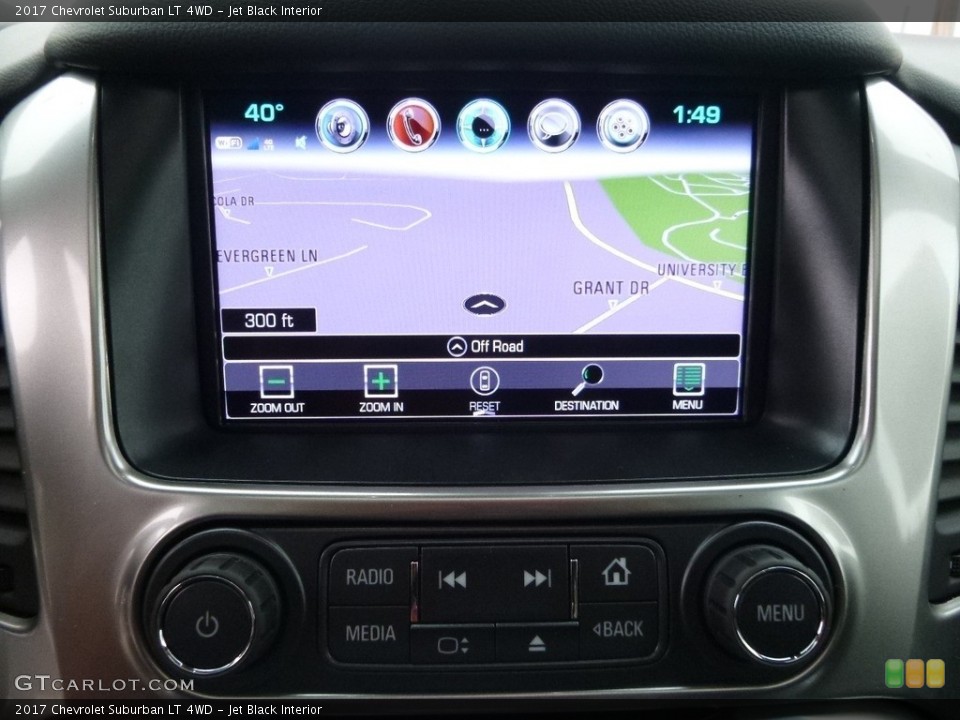 Jet Black Interior Navigation for the 2017 Chevrolet Suburban LT 4WD #118187585