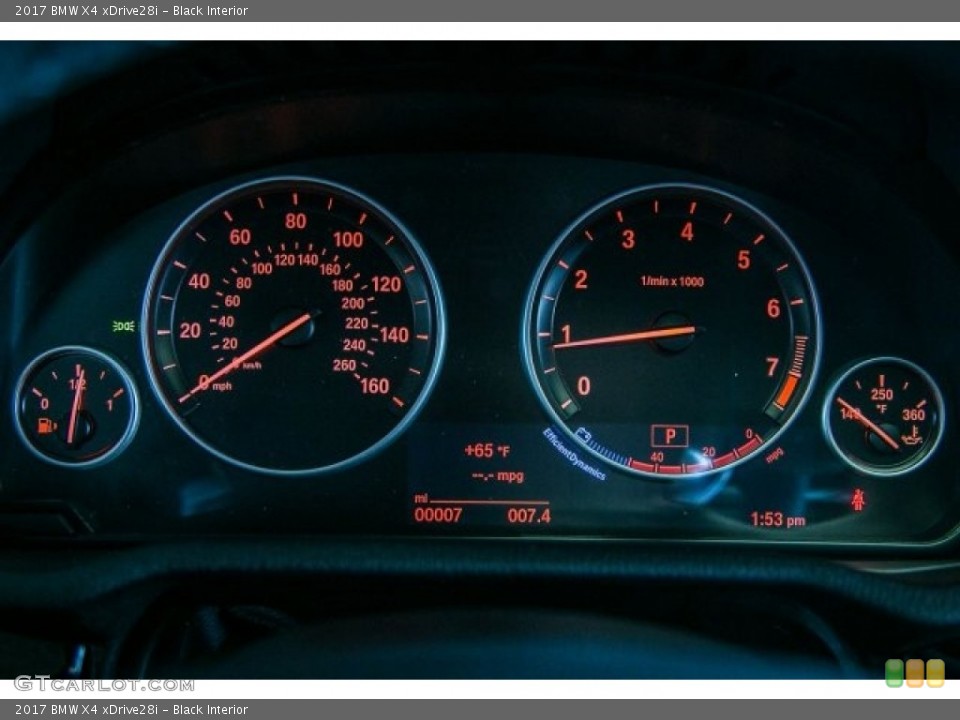 Black Interior Gauges for the 2017 BMW X4 xDrive28i #118187813