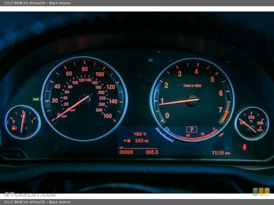 Black Interior Gauges for the 2017 BMW X4 xDrive28i #118188008