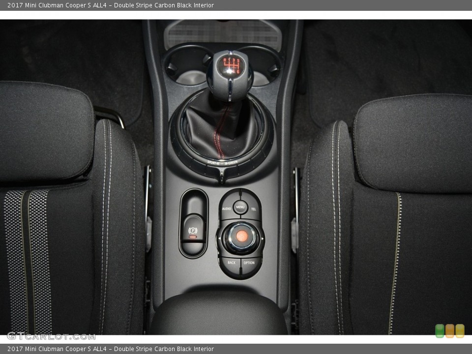 Double Stripe Carbon Black Interior Transmission for the 2017 Mini Clubman Cooper S ALL4 #118189856