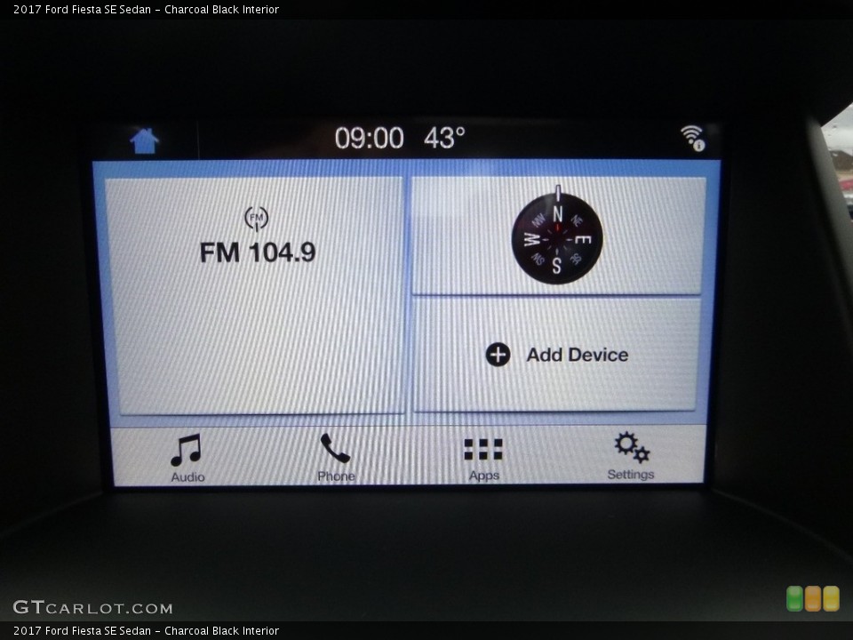 Charcoal Black Interior Controls for the 2017 Ford Fiesta SE Sedan #118191581