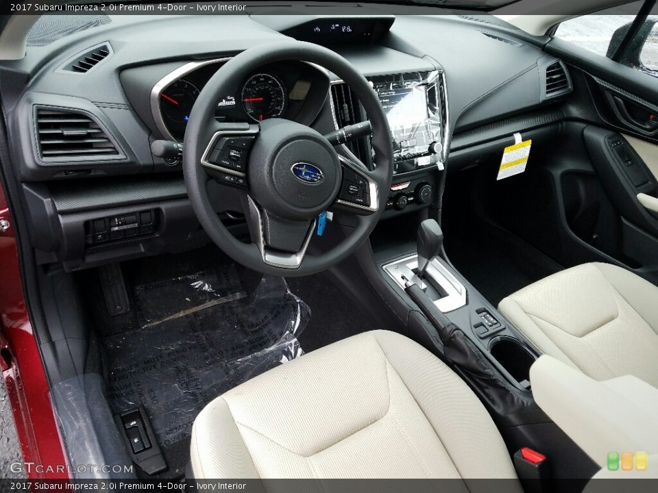 Ivory Interior Photo for the 2017 Subaru Impreza 2.0i Premium 4-Door #118196084
