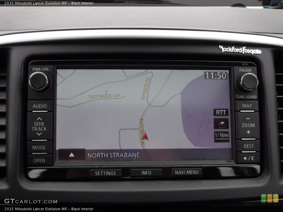 Black Interior Navigation for the 2015 Mitsubishi Lancer Evolution MR #118196939