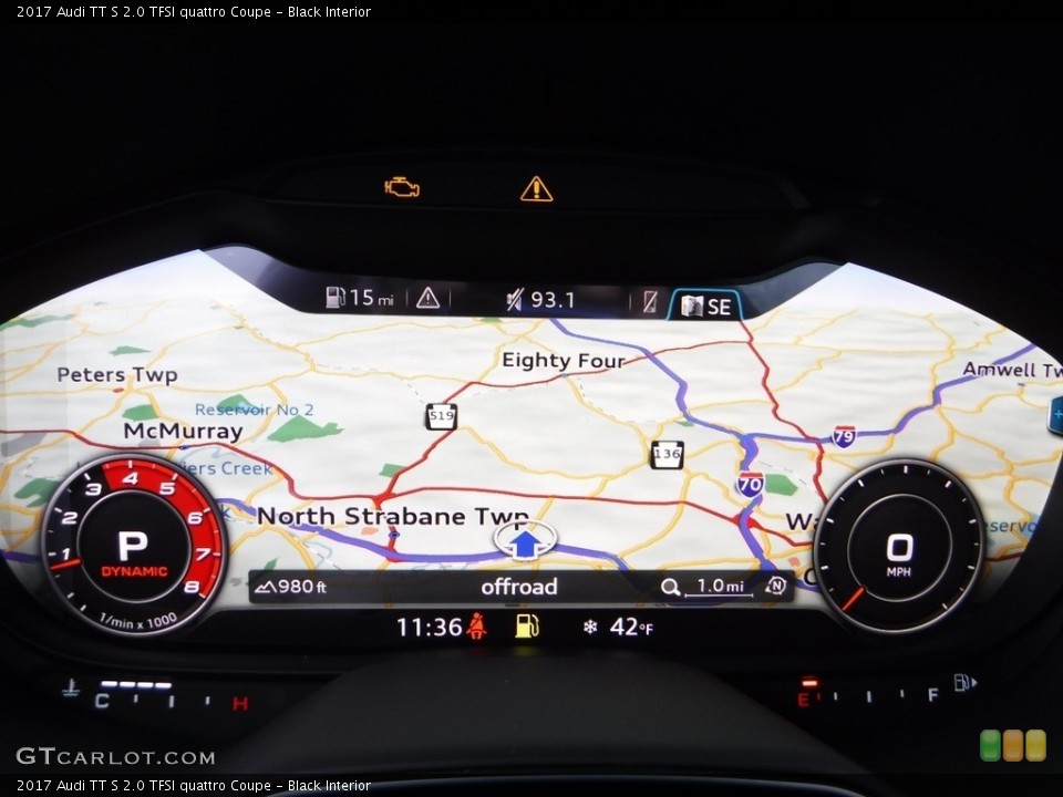 Black Interior Navigation for the 2017 Audi TT S 2.0 TFSI quattro Coupe #118198703