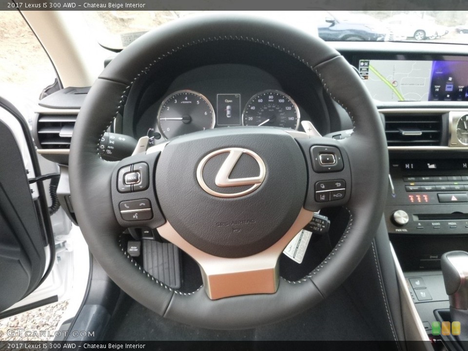 Chateau Beige Interior Steering Wheel for the 2017 Lexus IS 300 AWD #118206713