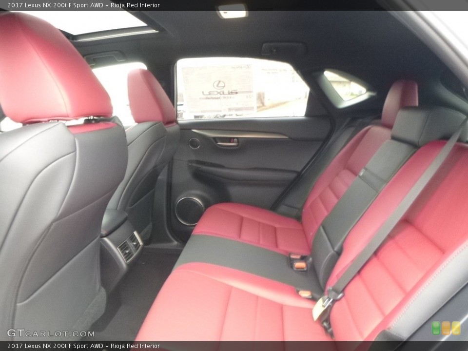 Rioja Red Interior Rear Seat for the 2017 Lexus NX 200t F Sport AWD #118213601