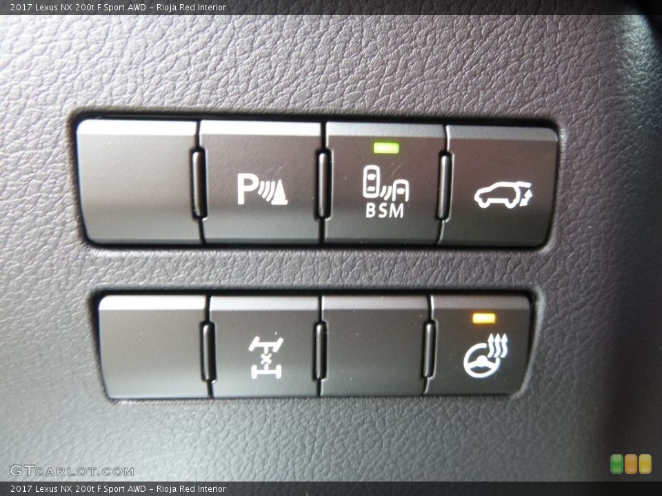 Rioja Red Interior Controls for the 2017 Lexus NX 200t F Sport AWD #118213739
