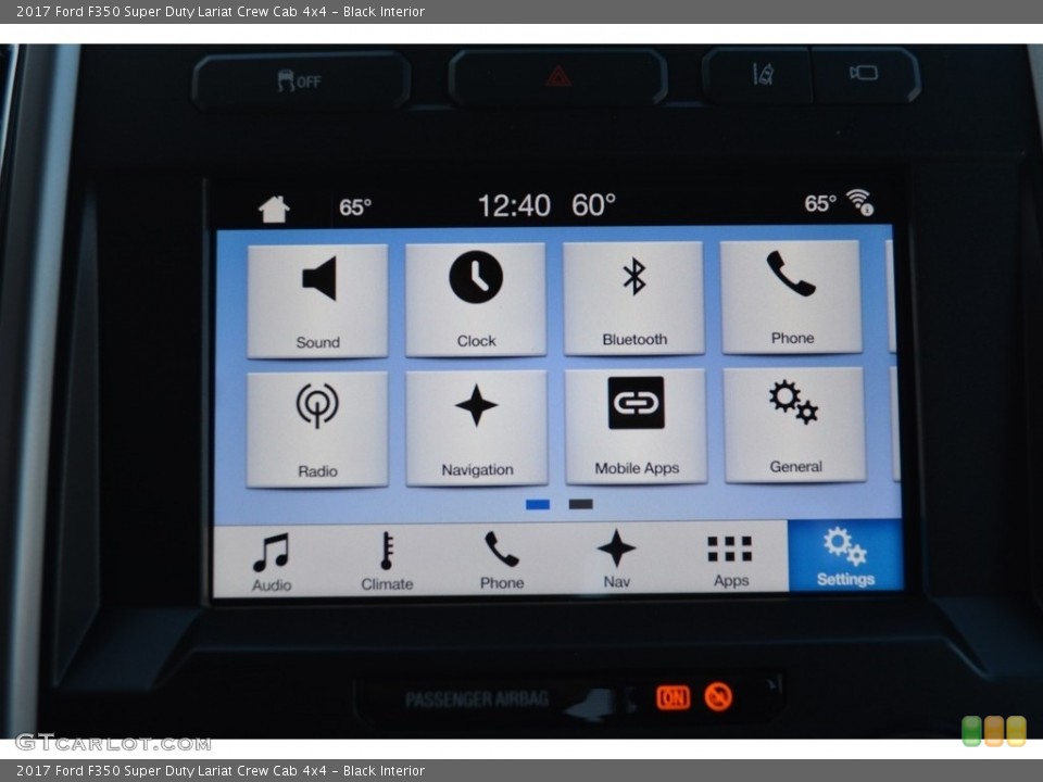 Black Interior Controls for the 2017 Ford F350 Super Duty Lariat Crew Cab 4x4 #118213901