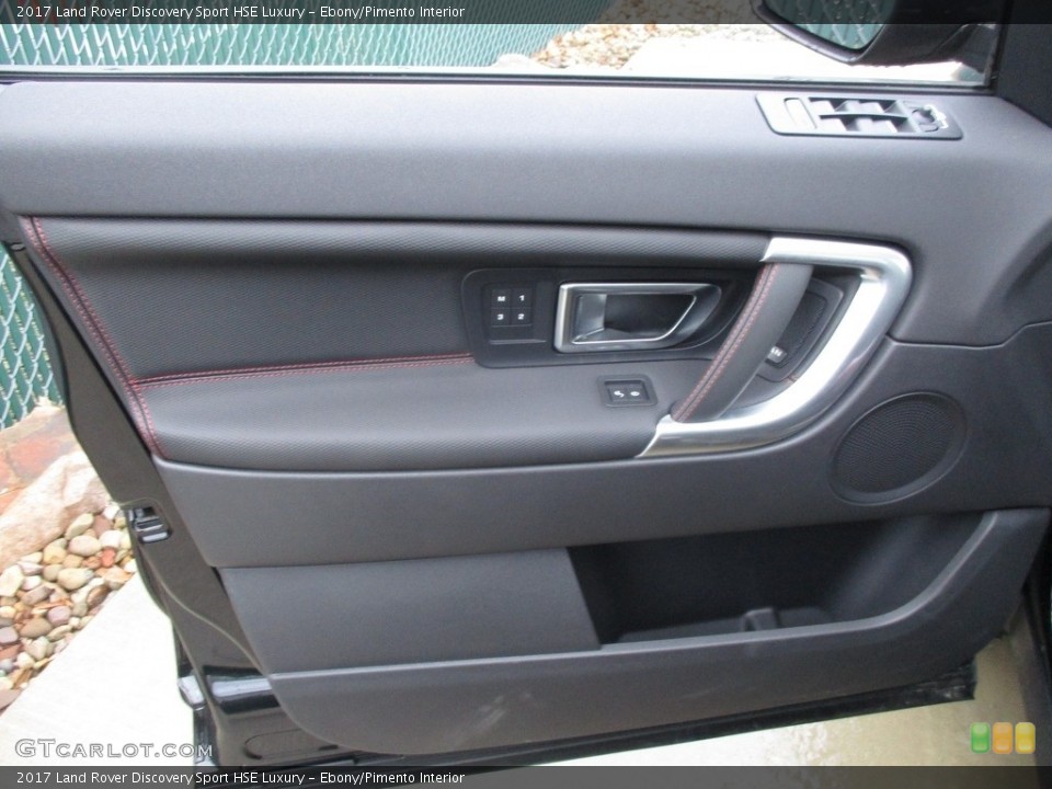 Ebony/Pimento Interior Door Panel for the 2017 Land Rover Discovery Sport HSE Luxury #118222184
