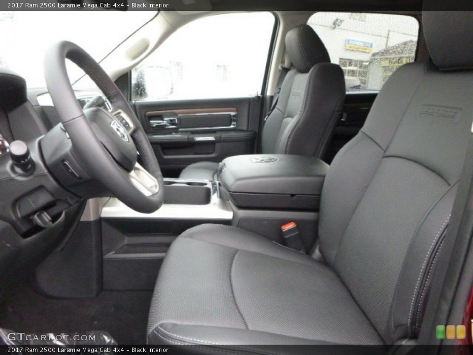 Black Interior Front Seat for the 2017 Ram 2500 Laramie Mega Cab 4x4 #118222213