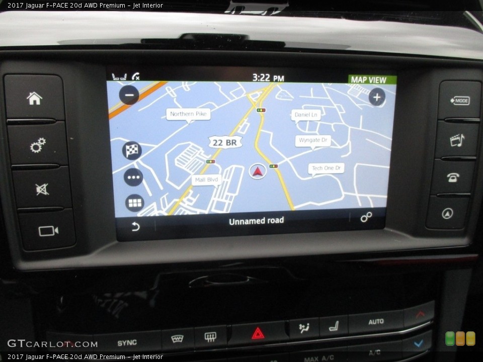 Jet Interior Navigation for the 2017 Jaguar F-PACE 20d AWD Premium #118226102