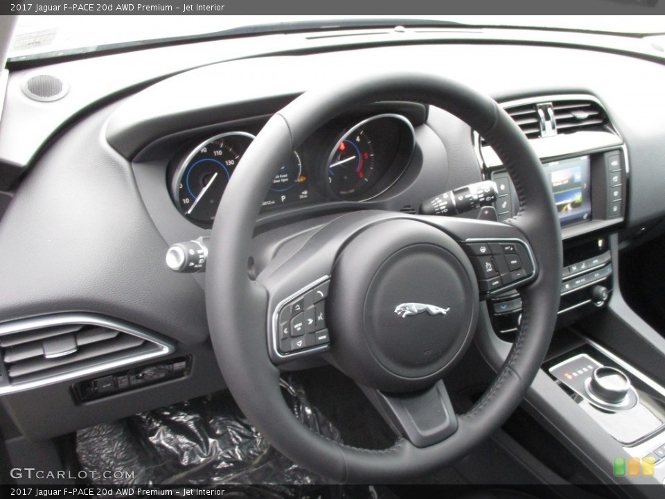 Jet Interior Steering Wheel for the 2017 Jaguar F-PACE 20d AWD Premium #118227548
