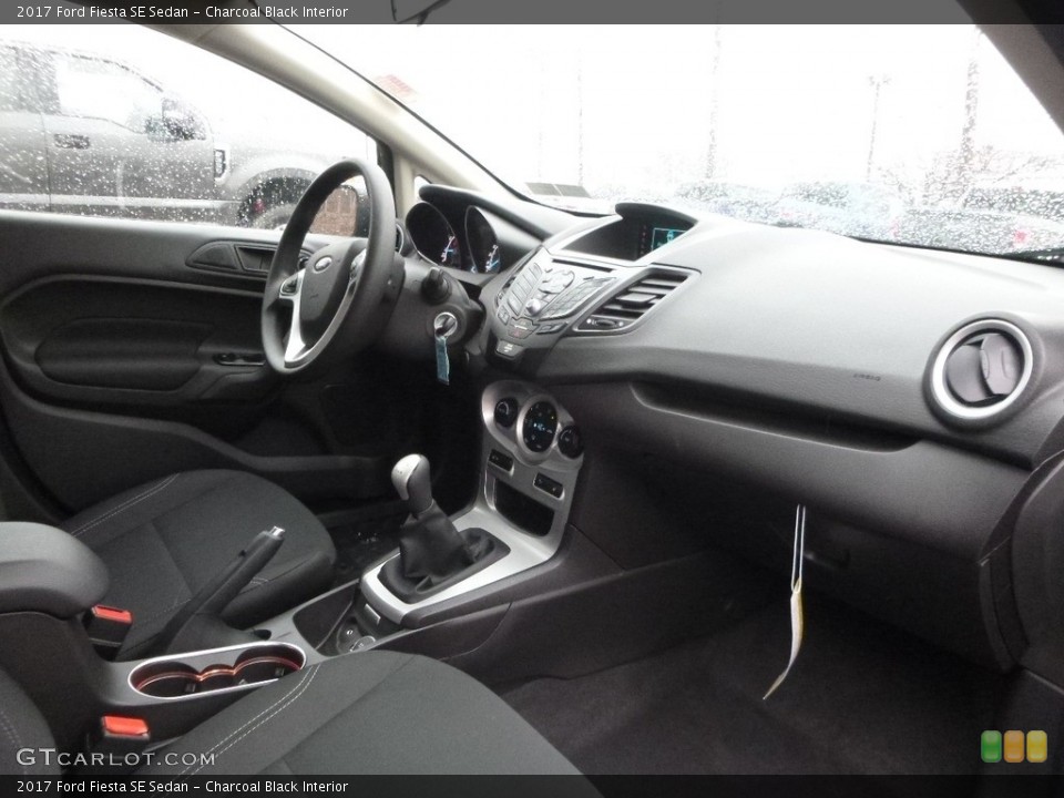 Charcoal Black Interior Dashboard for the 2017 Ford Fiesta SE Sedan #118229942