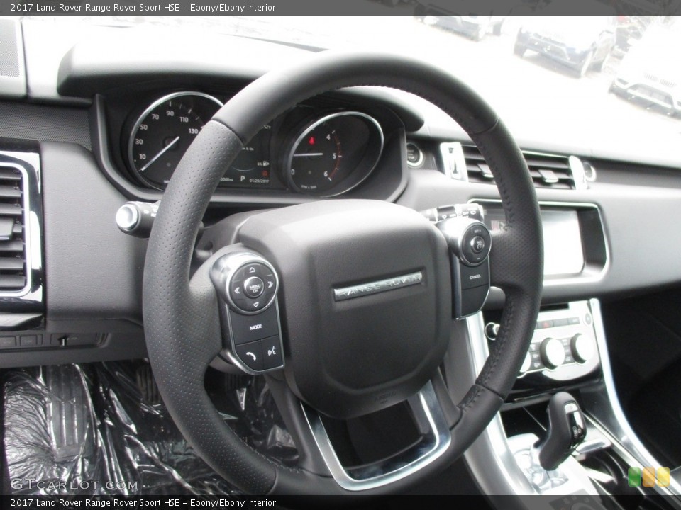Ebony/Ebony Interior Steering Wheel for the 2017 Land Rover Range Rover Sport HSE #118231277