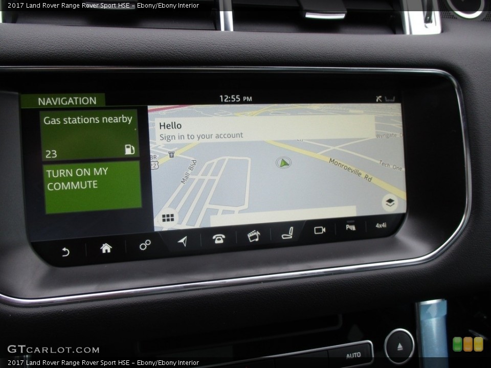 Ebony/Ebony Interior Navigation for the 2017 Land Rover Range Rover Sport HSE #118231316