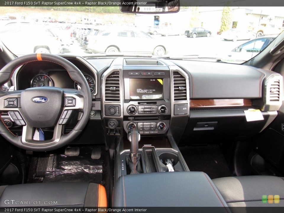 Raptor Black/Orange Accent Interior Dashboard for the 2017 Ford F150 SVT Raptor SuperCrew 4x4 #118235177