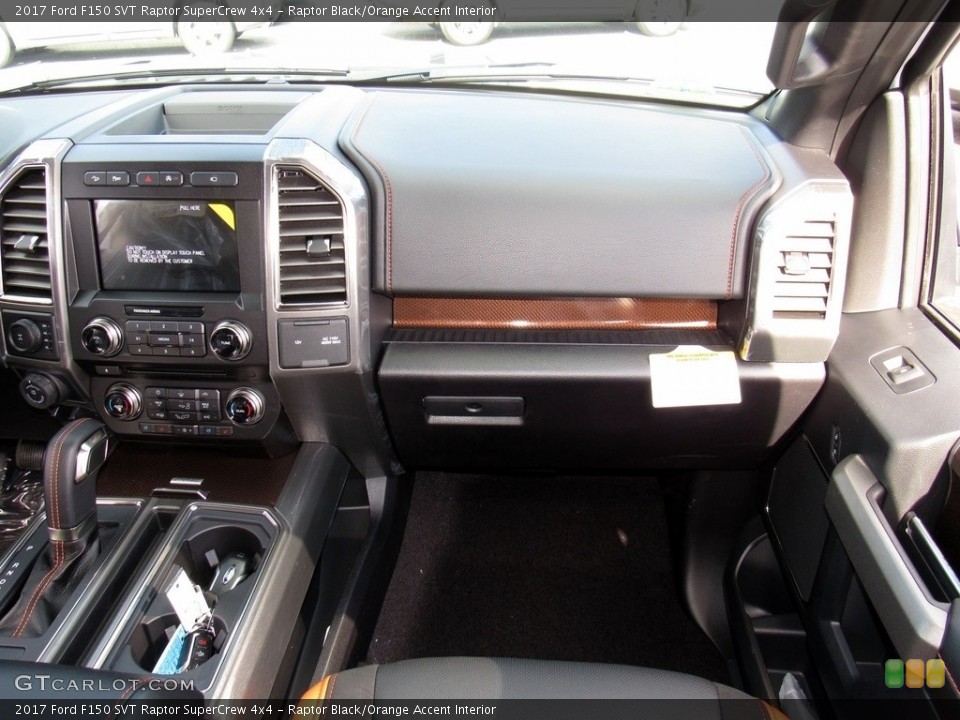 Raptor Black/Orange Accent Interior Dashboard for the 2017 Ford F150 SVT Raptor SuperCrew 4x4 #118235204