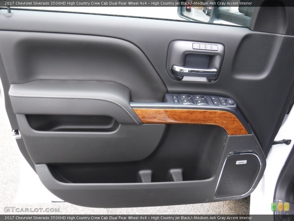 High Country Jet Black/­Medium Ash Gray Accent Interior Door Panel for the 2017 Chevrolet Silverado 3500HD High Country Crew Cab Dual Rear Wheel 4x4 #118235246