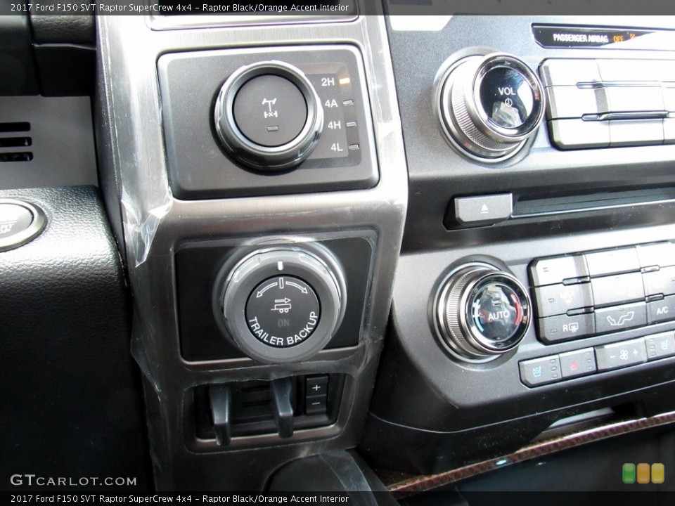 Raptor Black/Orange Accent Interior Controls for the 2017 Ford F150 SVT Raptor SuperCrew 4x4 #118235456
