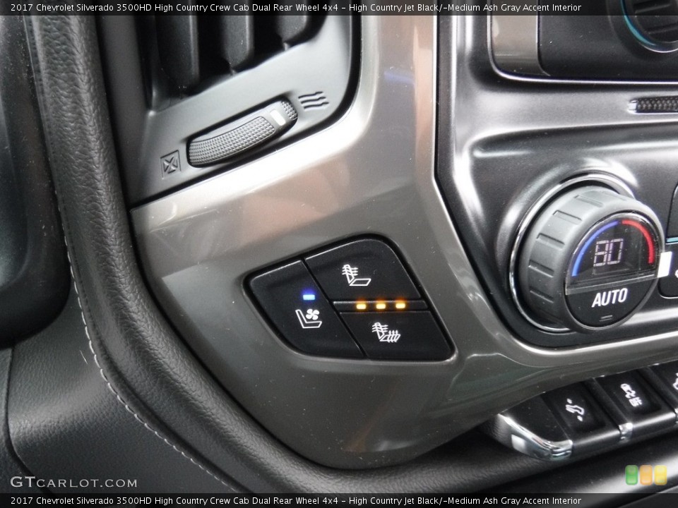 High Country Jet Black/­Medium Ash Gray Accent Interior Controls for the 2017 Chevrolet Silverado 3500HD High Country Crew Cab Dual Rear Wheel 4x4 #118235603