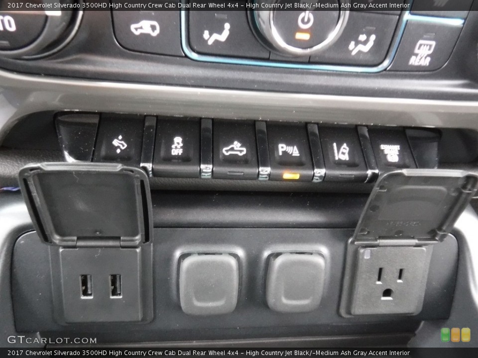 High Country Jet Black/­Medium Ash Gray Accent Interior Controls for the 2017 Chevrolet Silverado 3500HD High Country Crew Cab Dual Rear Wheel 4x4 #118235627