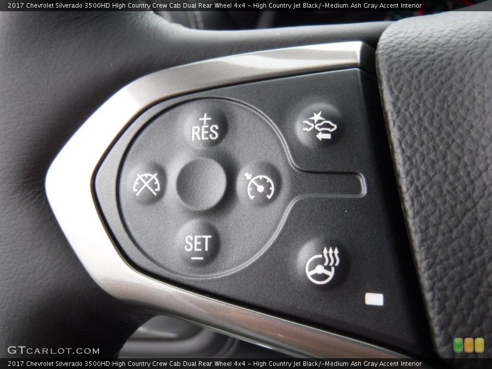 High Country Jet Black/­Medium Ash Gray Accent Interior Controls for the 2017 Chevrolet Silverado 3500HD High Country Crew Cab Dual Rear Wheel 4x4 #118235676