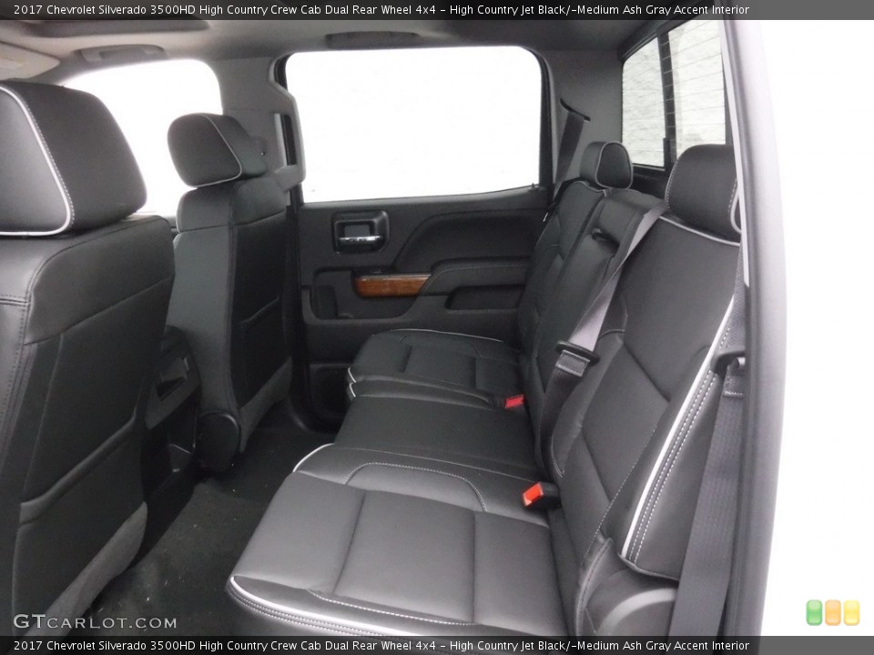 High Country Jet Black/­Medium Ash Gray Accent Interior Rear Seat for the 2017 Chevrolet Silverado 3500HD High Country Crew Cab Dual Rear Wheel 4x4 #118235702