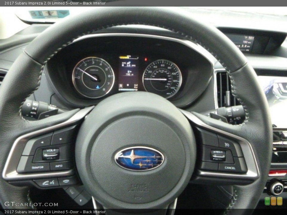 Black Interior Steering Wheel for the 2017 Subaru Impreza 2.0i Limited 5-Door #118237439