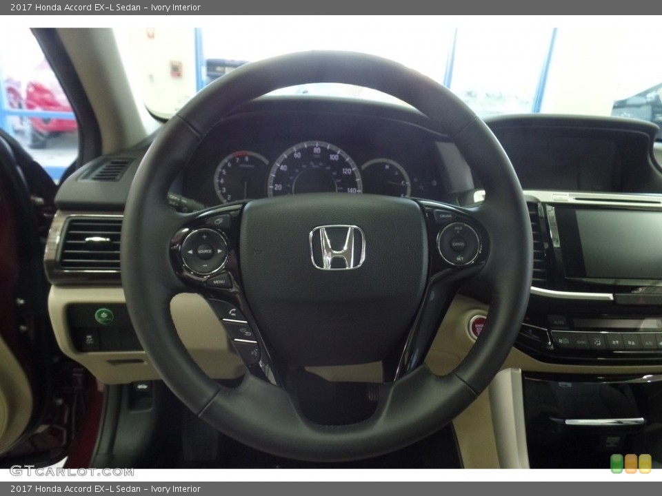 Ivory Interior Steering Wheel for the 2017 Honda Accord EX-L Sedan #118242641