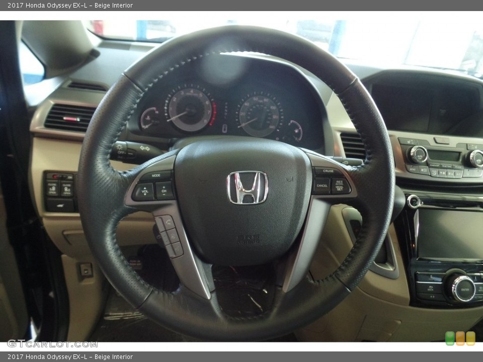 Beige Interior Steering Wheel for the 2017 Honda Odyssey EX-L #118252803