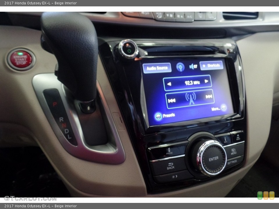 Beige Interior Controls for the 2017 Honda Odyssey EX-L #118252896
