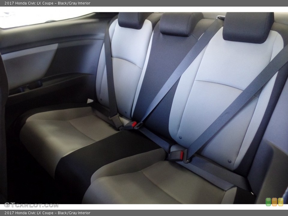 Black/Gray Interior Rear Seat for the 2017 Honda Civic LX Coupe #118255923