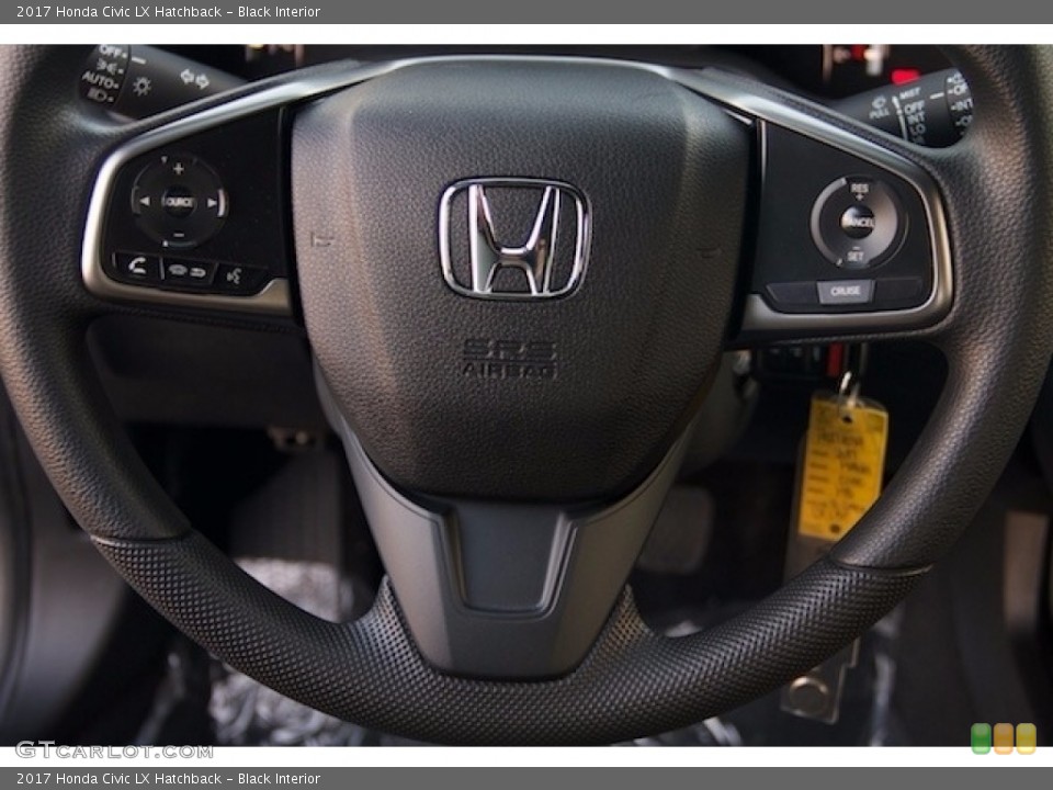 Black Interior Steering Wheel for the 2017 Honda Civic LX Hatchback #118257078