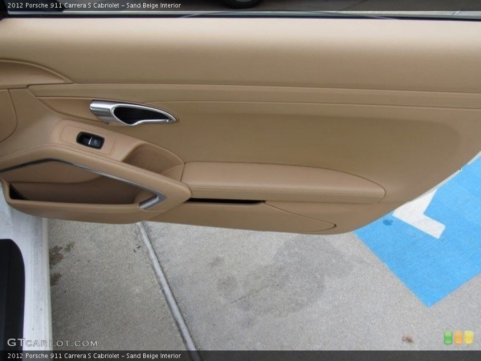 Sand Beige Interior Door Panel for the 2012 Porsche 911 Carrera S Cabriolet #118257558