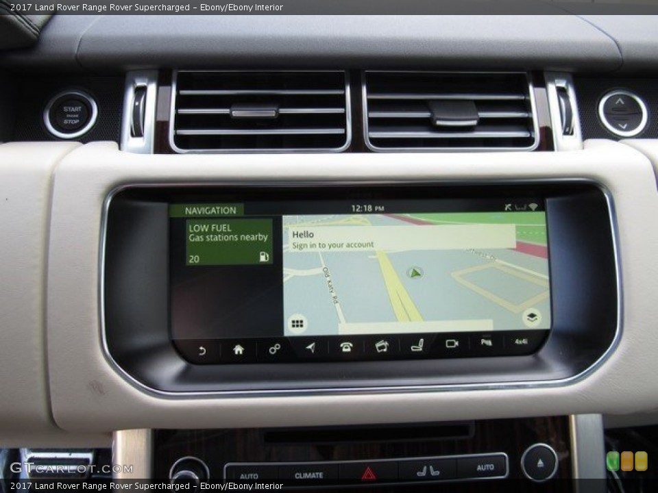Ebony/Ebony Interior Navigation for the 2017 Land Rover Range Rover Supercharged #118258194